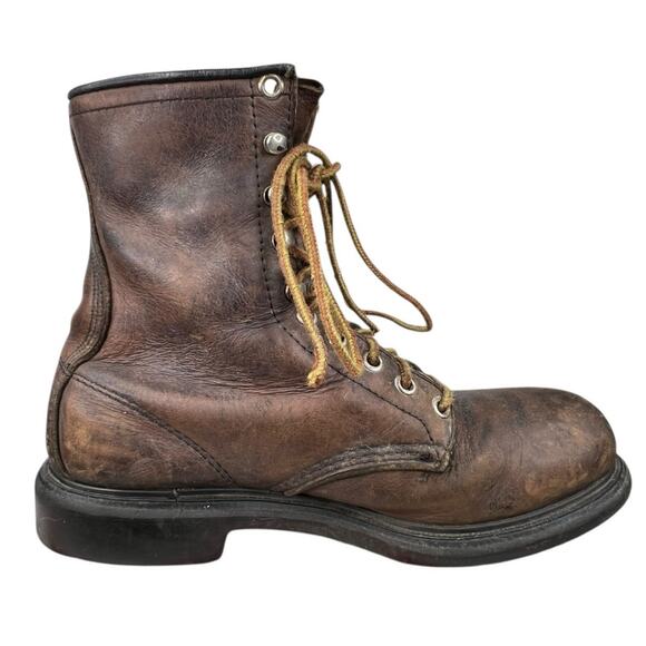 Vintage Red Wing Brown Leather Steel Toe Work Boot Size US 6.5 D - Picture 4 of 10